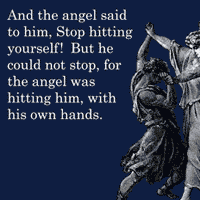 angel hitting yourself